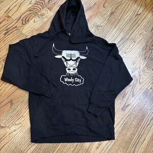 Hardwood Classics Mens Medium‎ Hoodie Chicago Bulls Windy City NBA Basketball